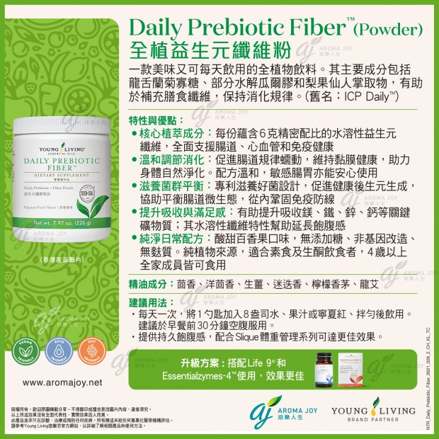 Daily Prebiotic Fiber (Powder) 全植益生元纖維粉（舊名：ICP Powder 粉劑）