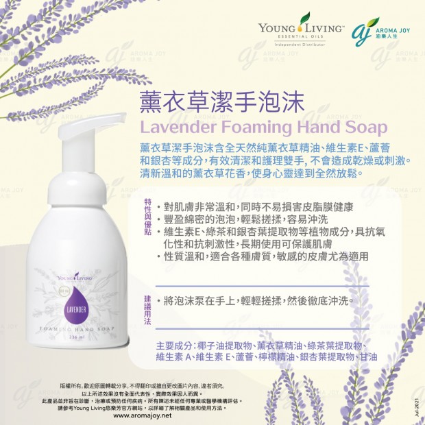 Lavender Foaming Hand Soap 薰衣草潔手泡沫