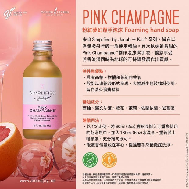 Pink Champagne Foaming Hand Soap 粉紅夢幻潔手泡沫