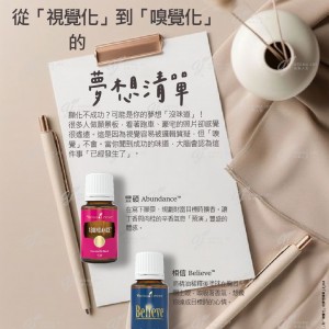 從「視覺化」到「嗅覺化」的夢想清單