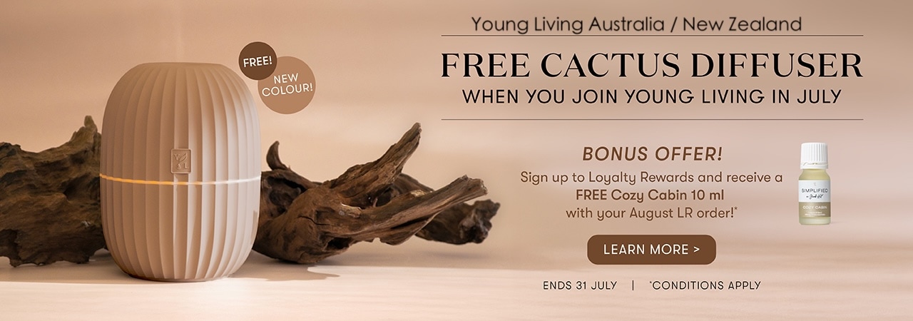 FREE CACTUS DIFFUSER WHEN YOU JOIN YOUNG LIVING IN JULY